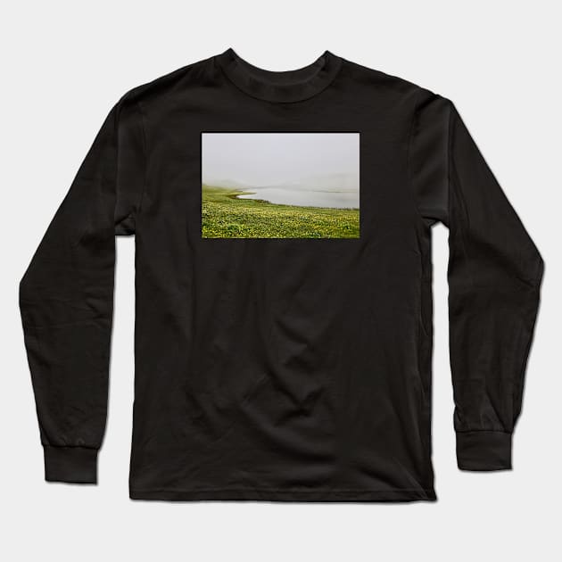 Fog & Lake & Flowers / Swiss Artwork Photography Long Sleeve T-Shirt by RaphaelWolf